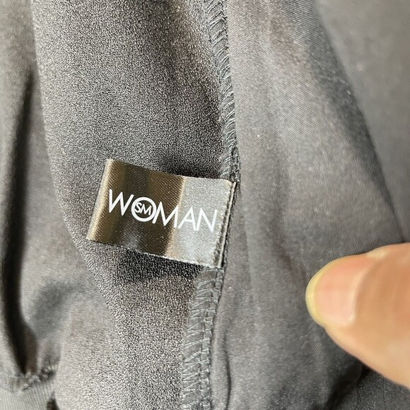 Women’s Small Black Mesh Lined Bomber Jacket Full Zip Long Sleeve - Picture 7 of 11